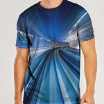 Men's Graphic 3D T Shirt Print Short Sleeve Daily Tops Blue